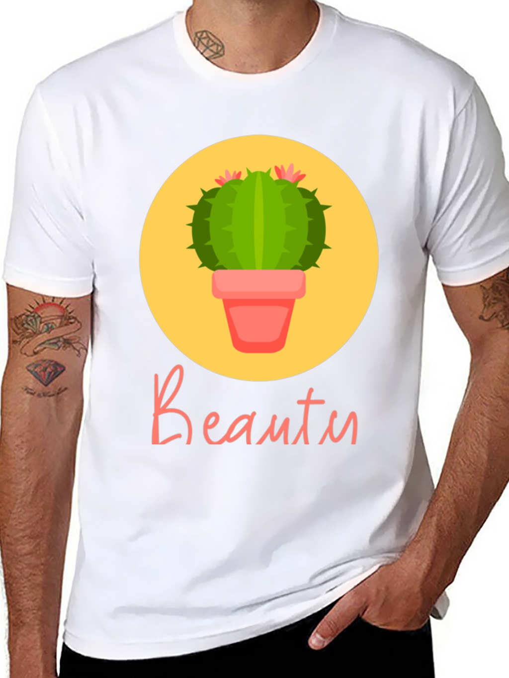 Beauty Cactus Graphic T-Shirt - Unisex Casual Tee