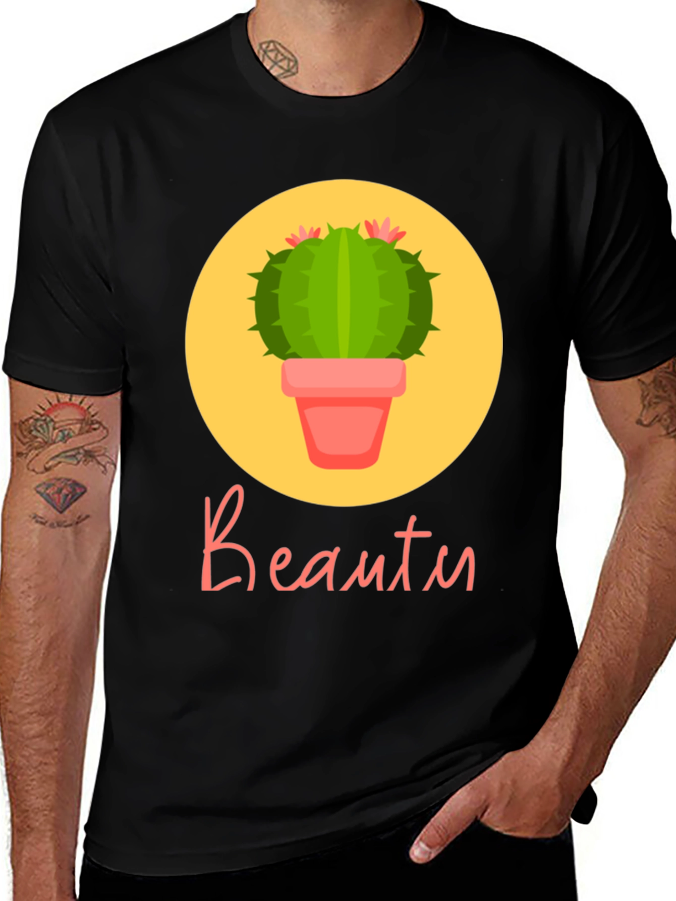Beauty Cactus Graphic T-Shirt - Unisex Casual Tee