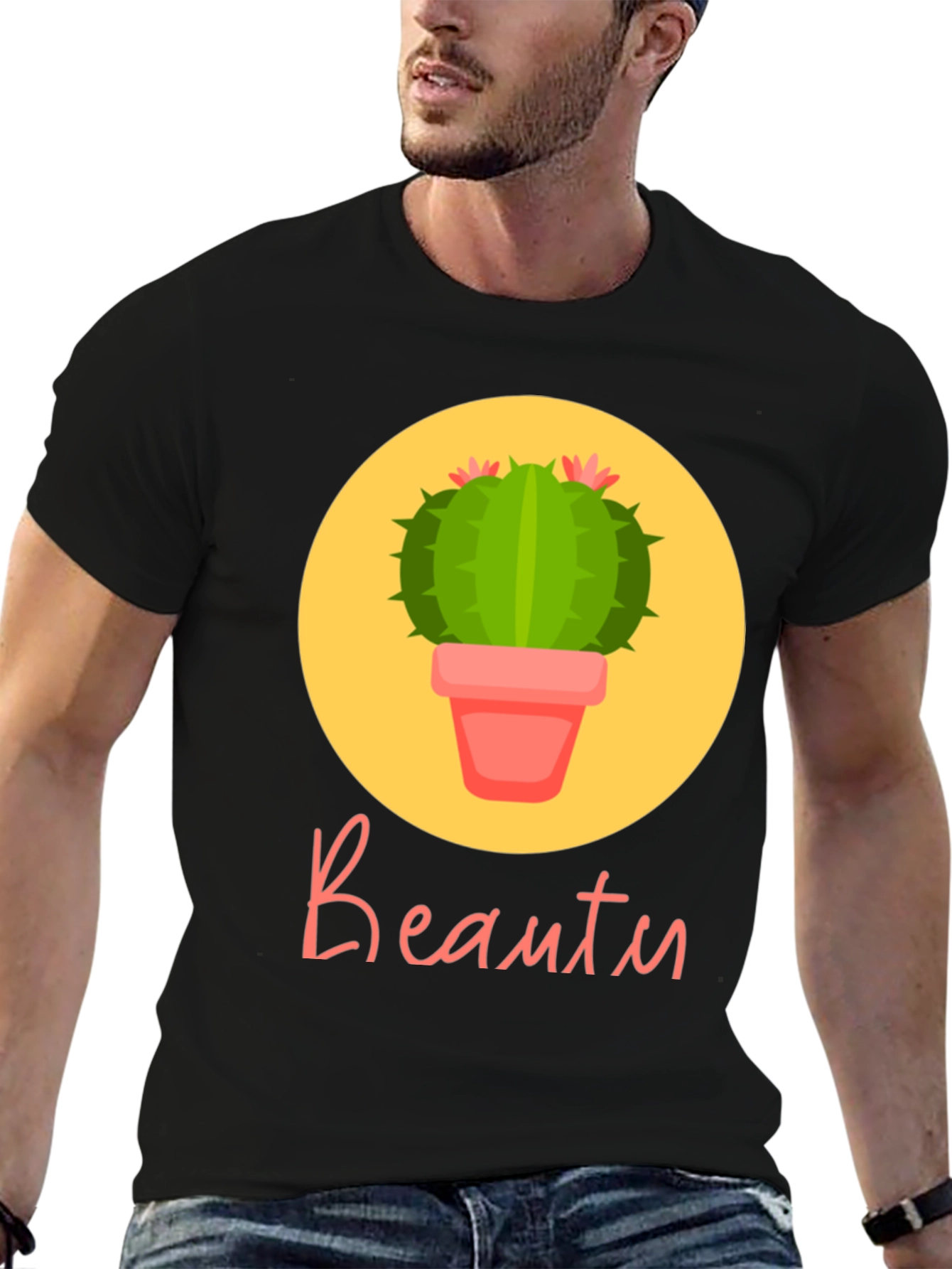 Beauty Cactus Graphic T-Shirt - Unisex Casual Tee