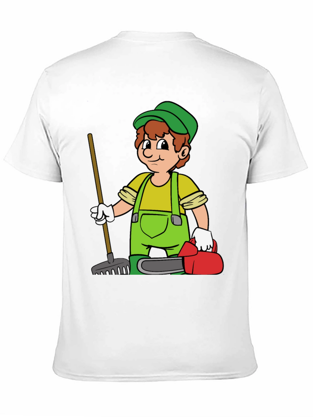 Cartoon Gardener T-Shirt - Black Graphic Tee
