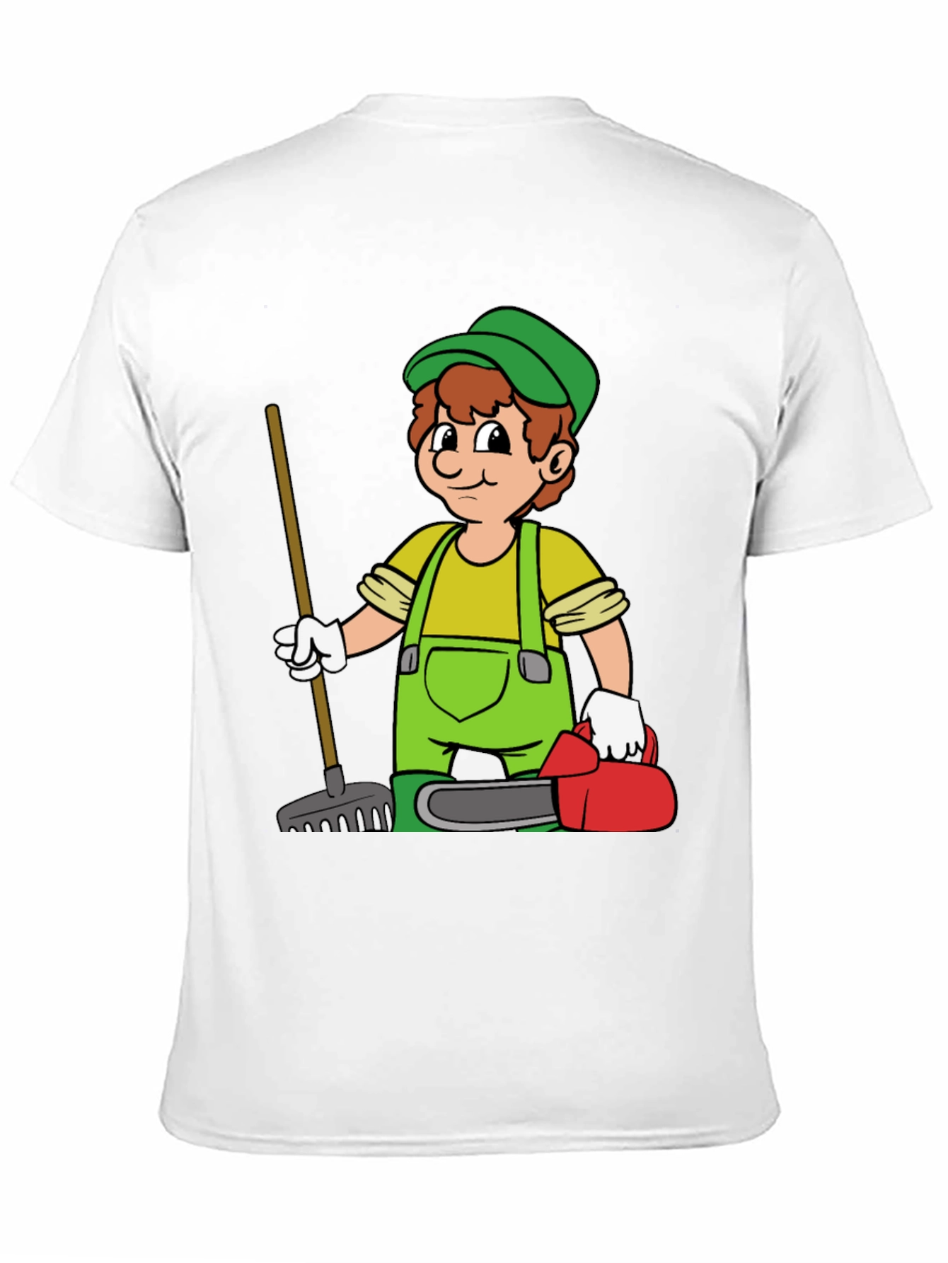 Cartoon Gardener T-Shirt - Black Graphic Tee