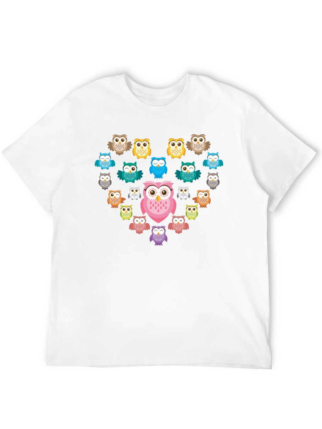 Owl Heart Graphic T-Shirt - Unique Design