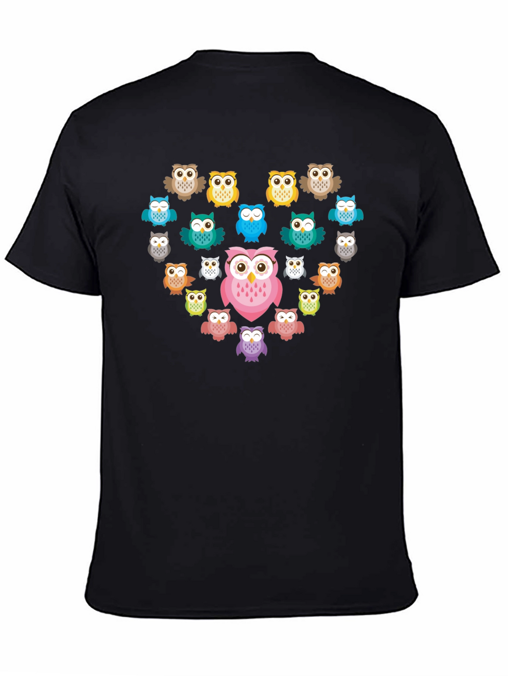 Owl Heart Graphic T-Shirt - Unique Design