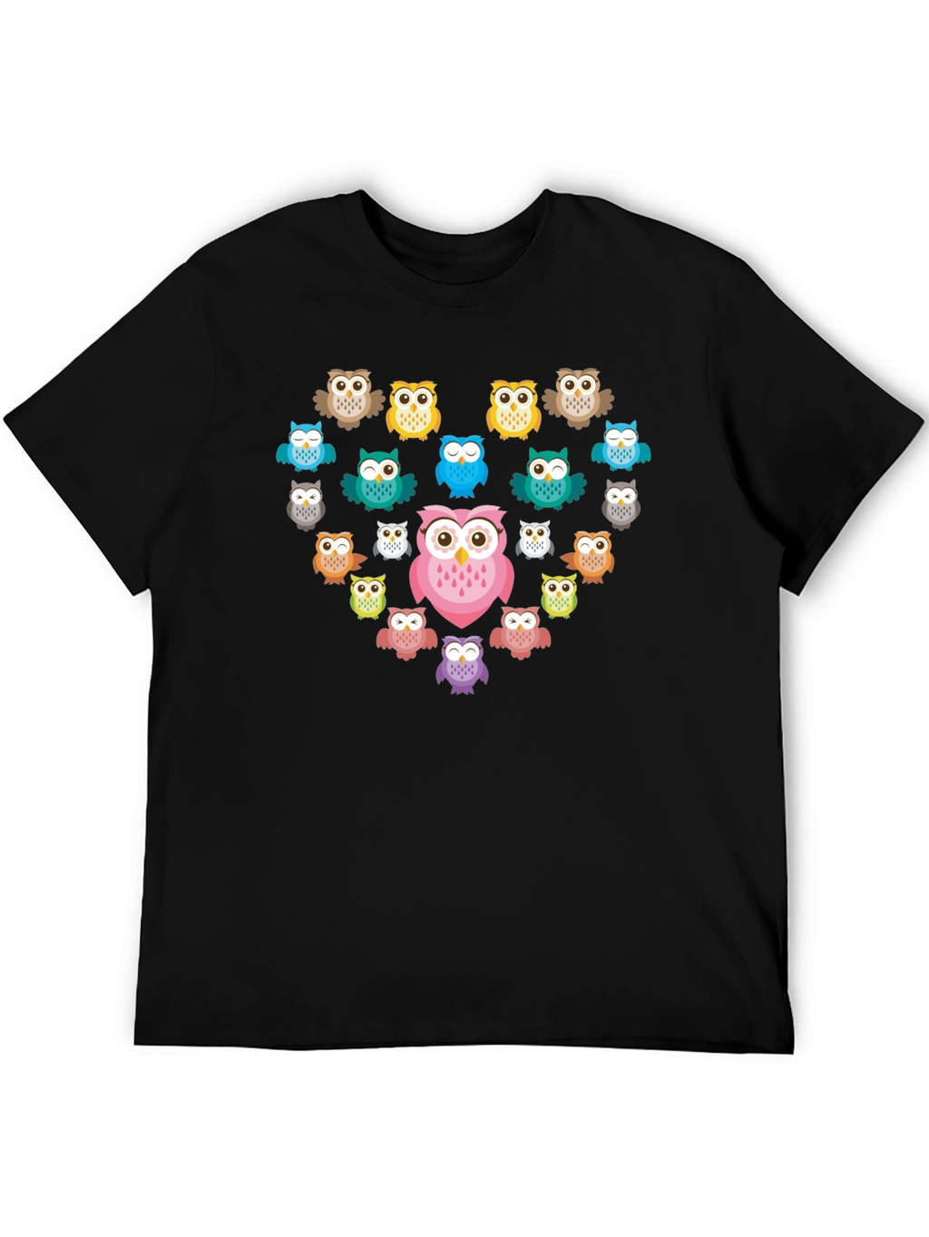 Owl Heart Graphic T-Shirt - Unique Design