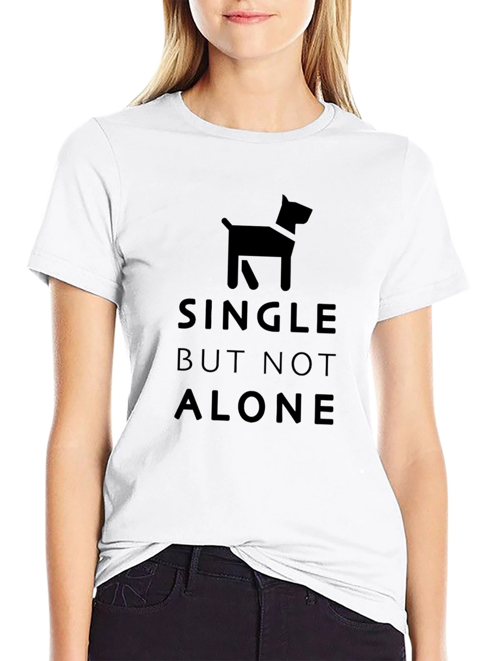 Single But Not Alone Dog T-Shirt