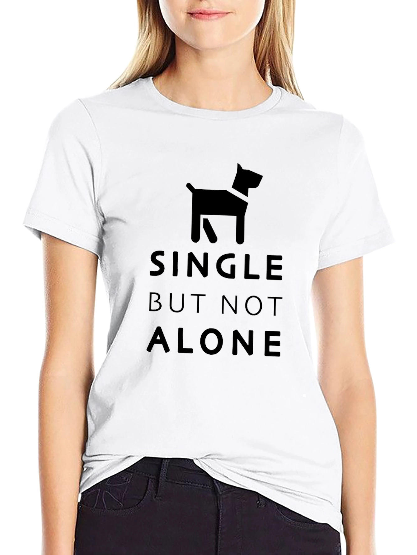 Single But Not Alone Dog T-Shirt