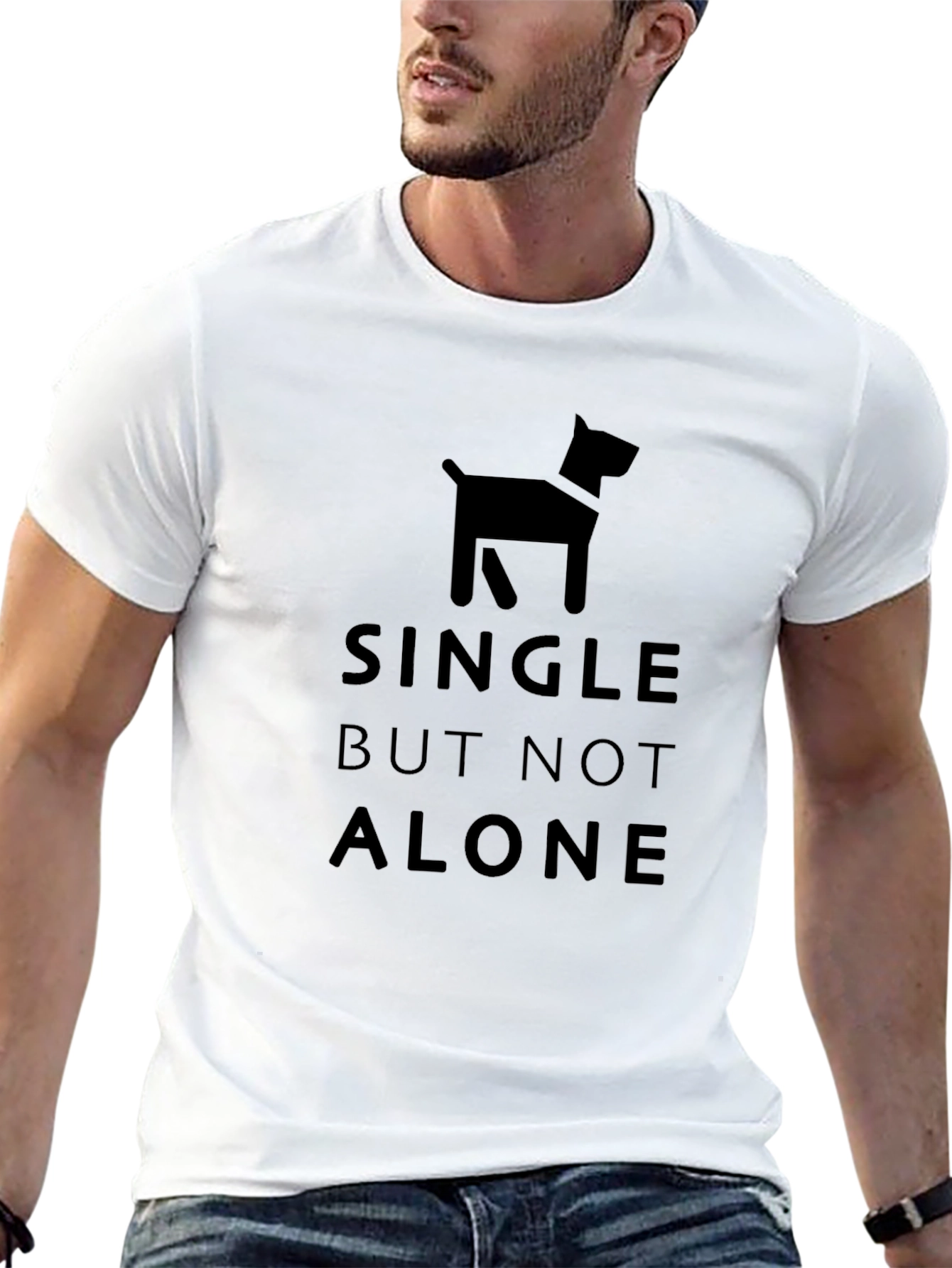 Single But Not Alone Dog T-Shirt