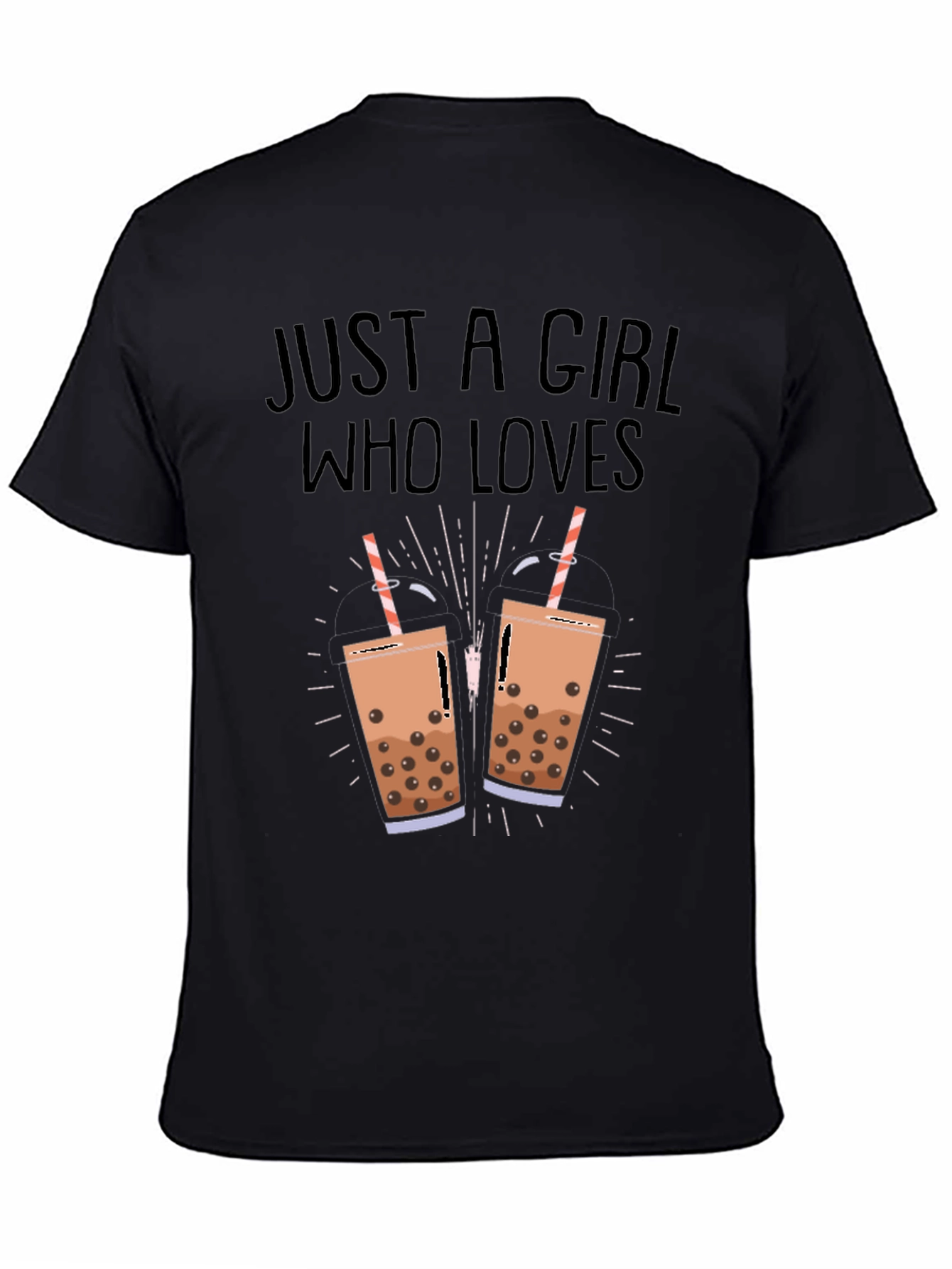 Boba Tea Lover Black T-Shirt