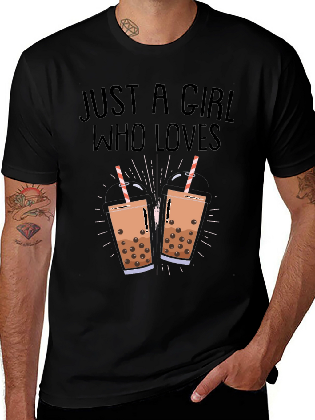 Boba Tea Lover Black T-Shirt