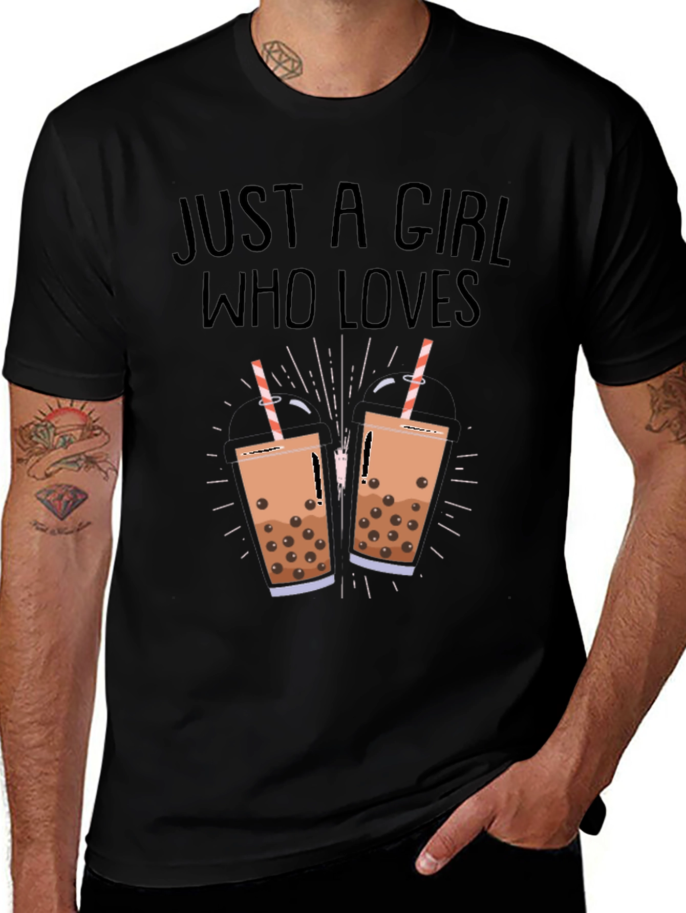 Boba Tea Lover Black T-Shirt