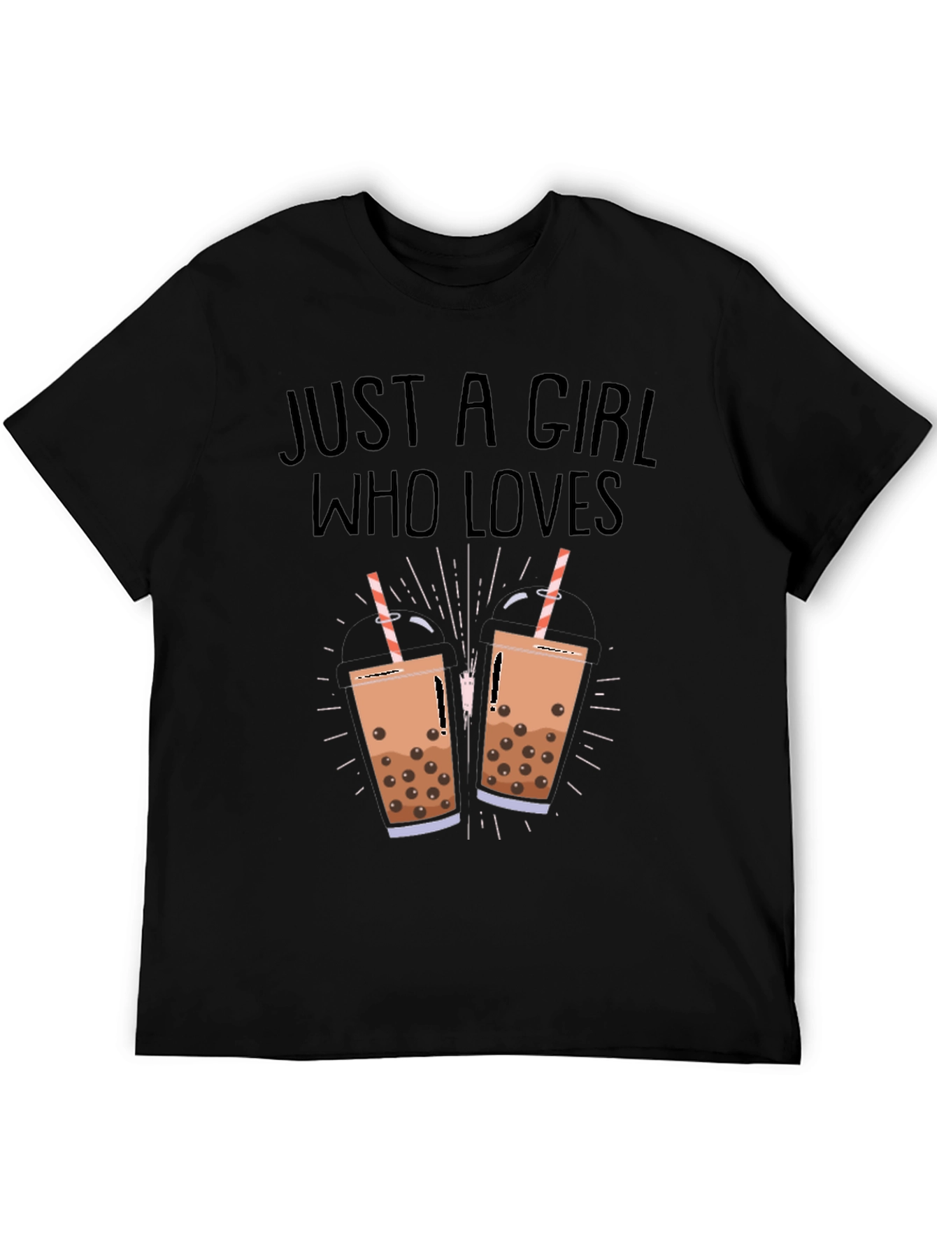 Boba Tea Lover Black T-Shirt