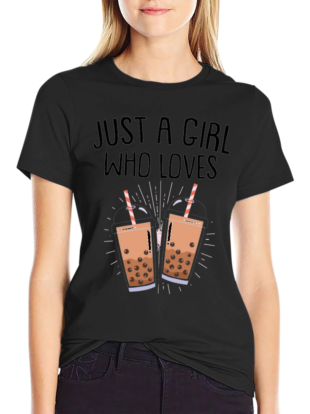 Boba Tea Lover Black T-Shirt