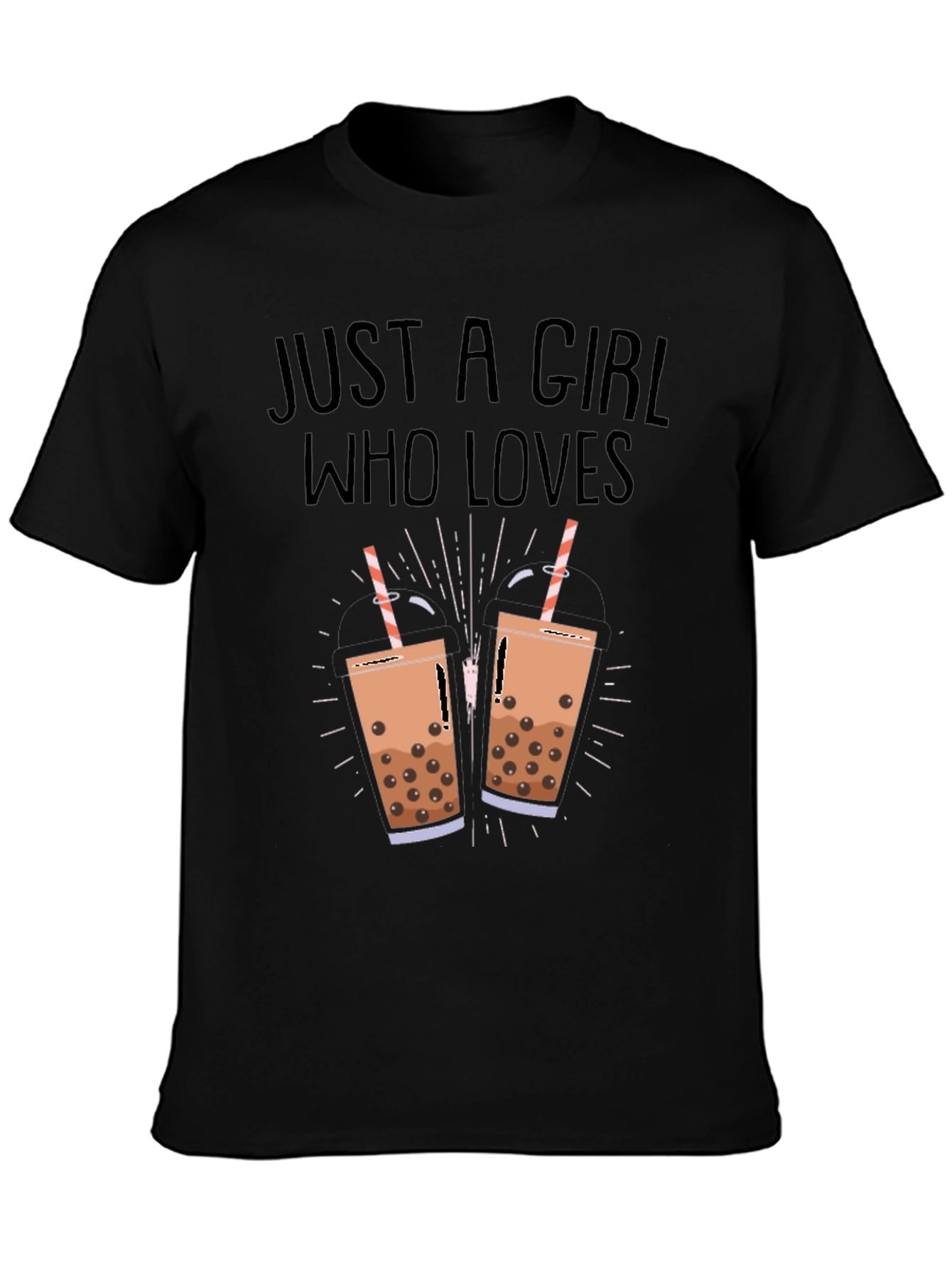Boba Tea Lover Black T-Shirt