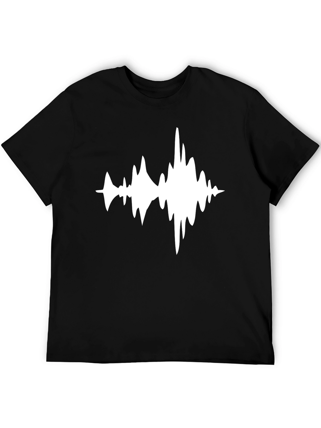 Sound Wave Graphic Black T-Shirt