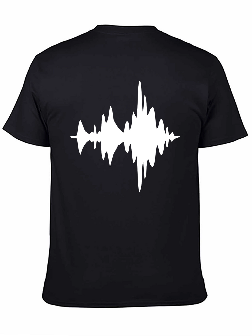 Sound Wave Graphic Black T-Shirt