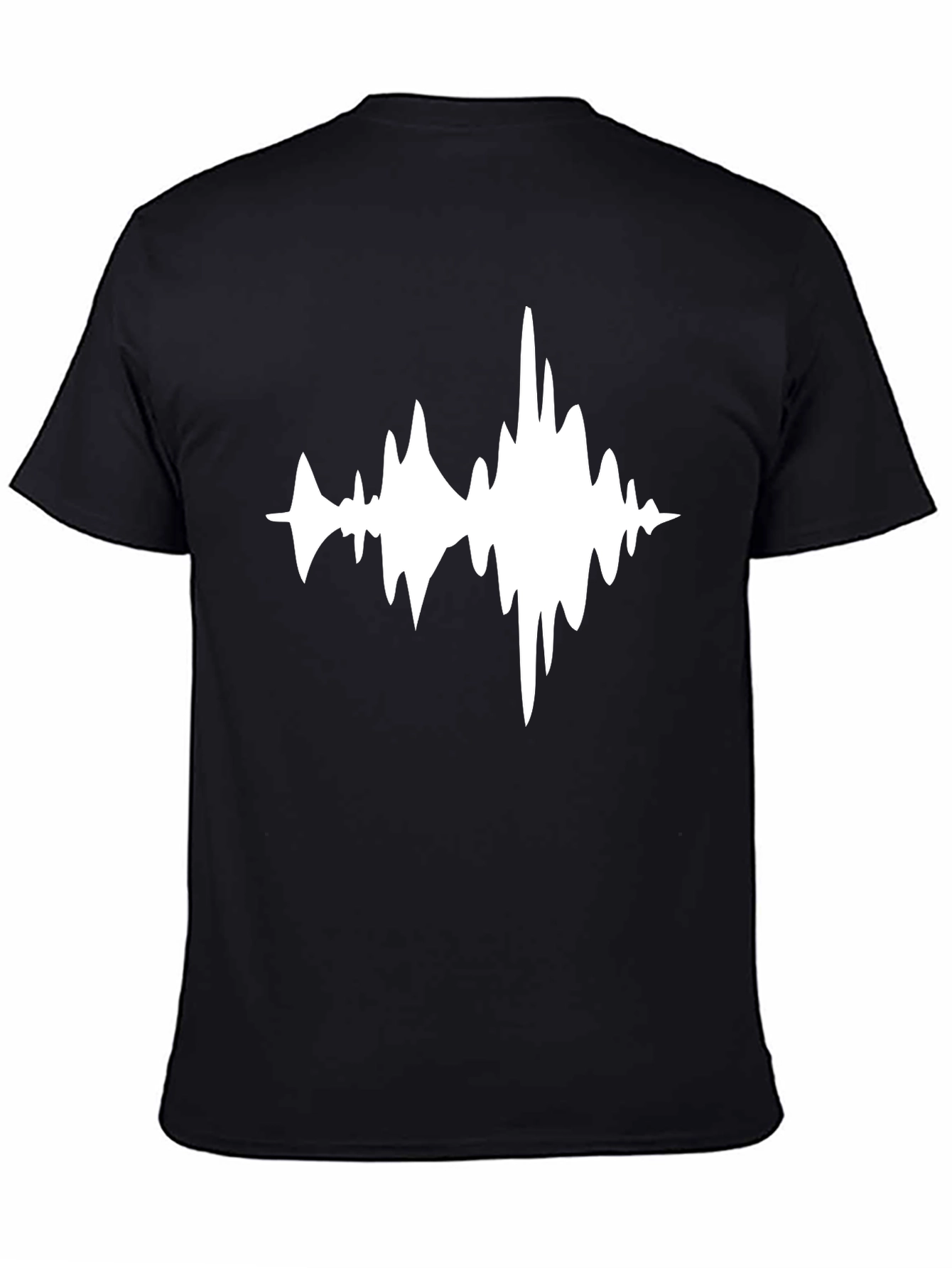Sound Wave Graphic Black T-Shirt