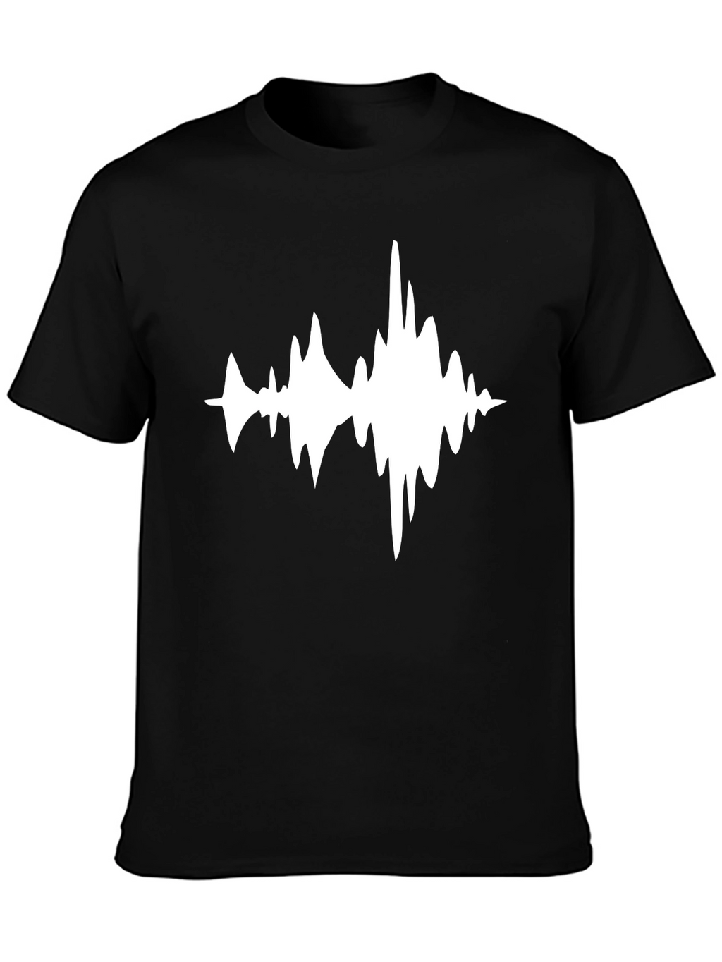 Sound Wave Graphic Black T-Shirt