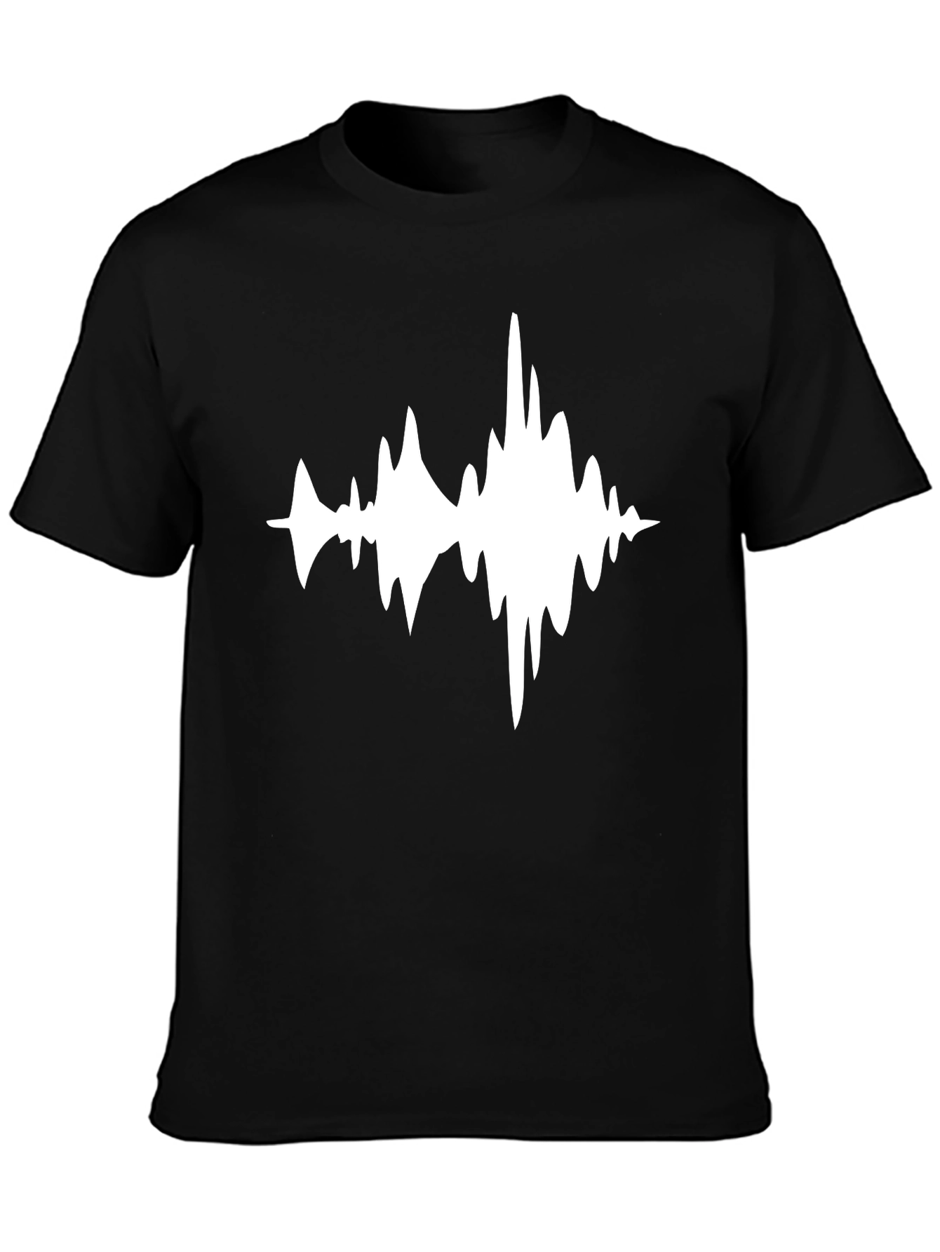Sound Wave Graphic Black T-Shirt