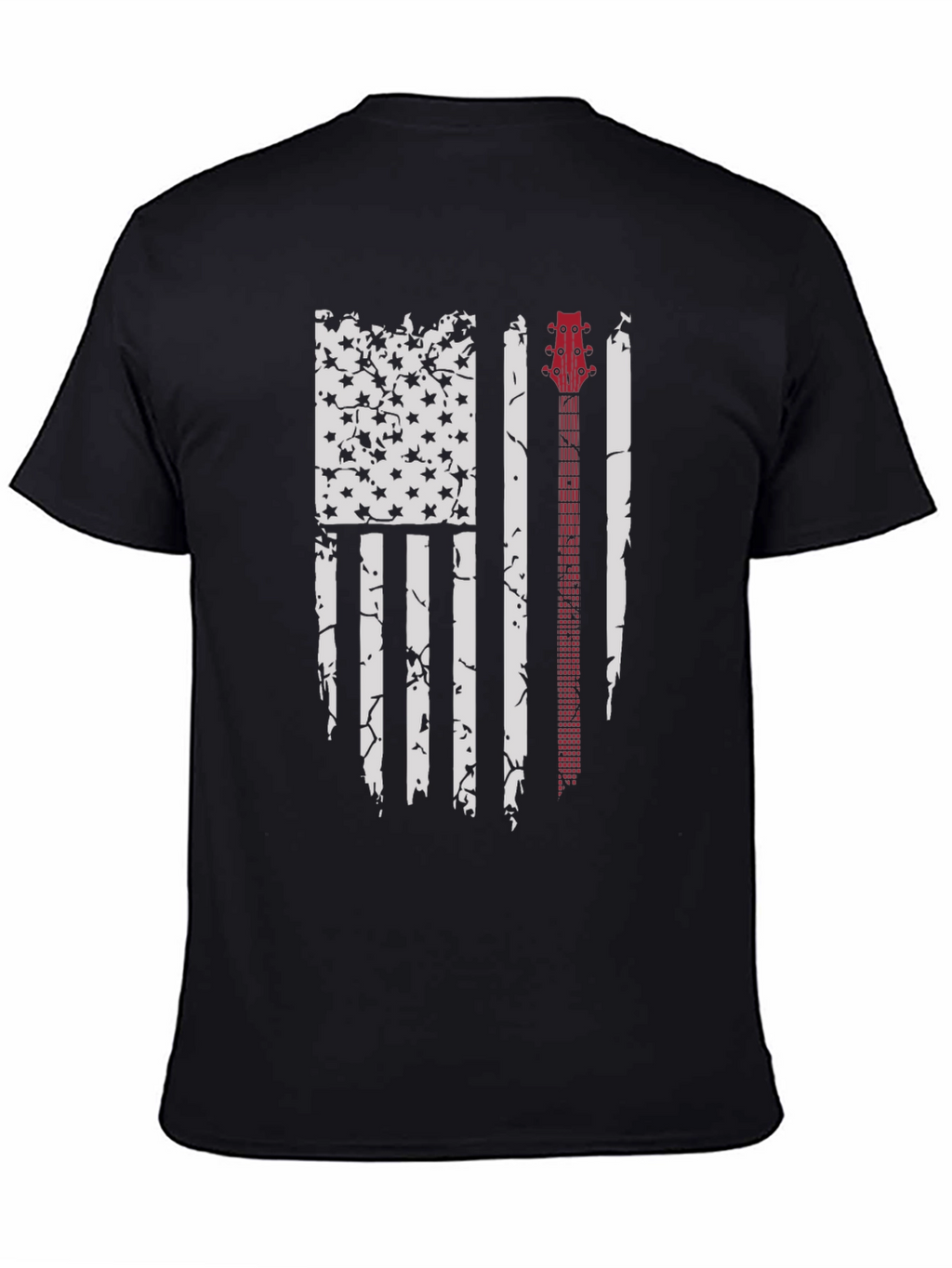 Guitar Flag Distressed Graphic Tee
