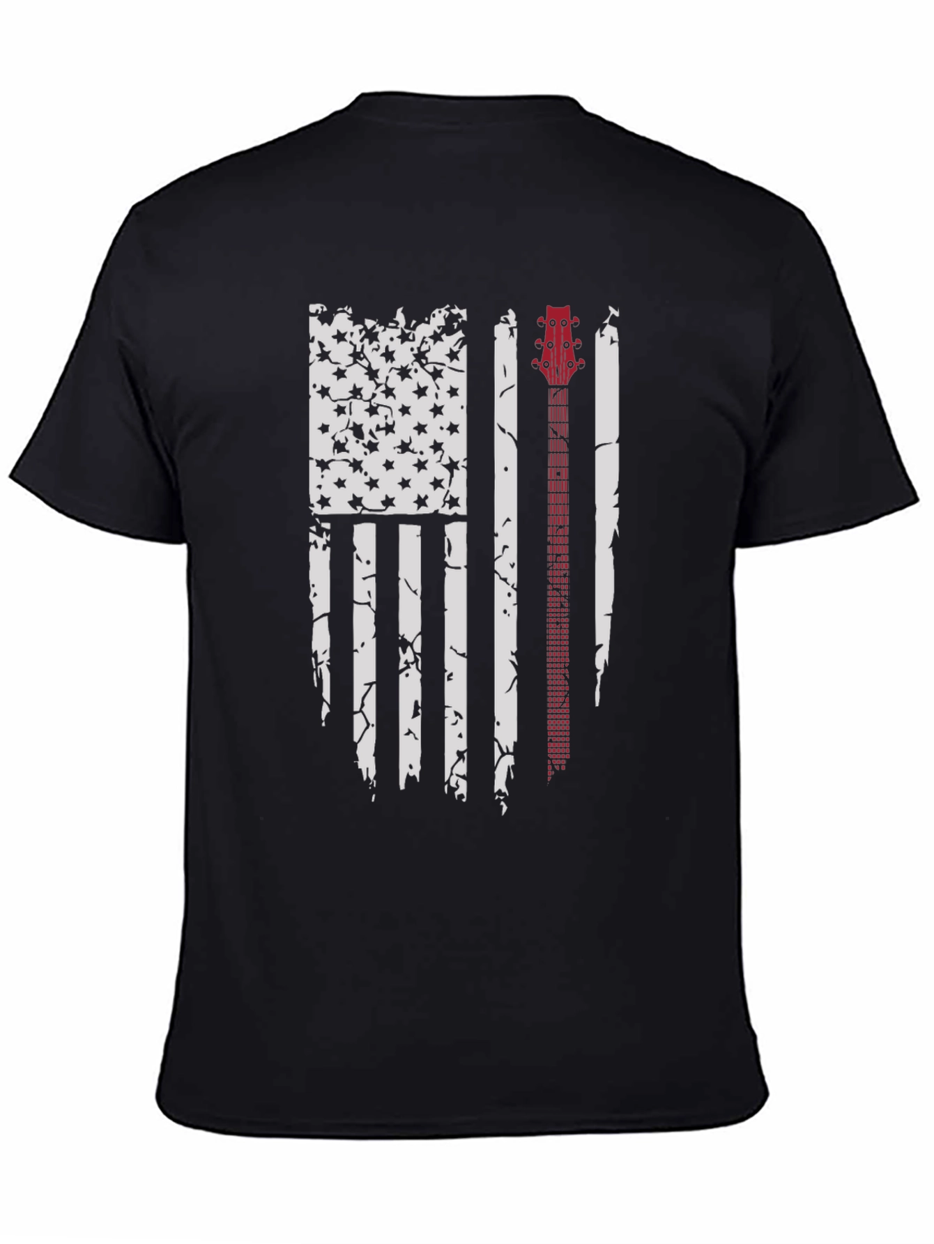 Guitar Flag Distressed Graphic Tee