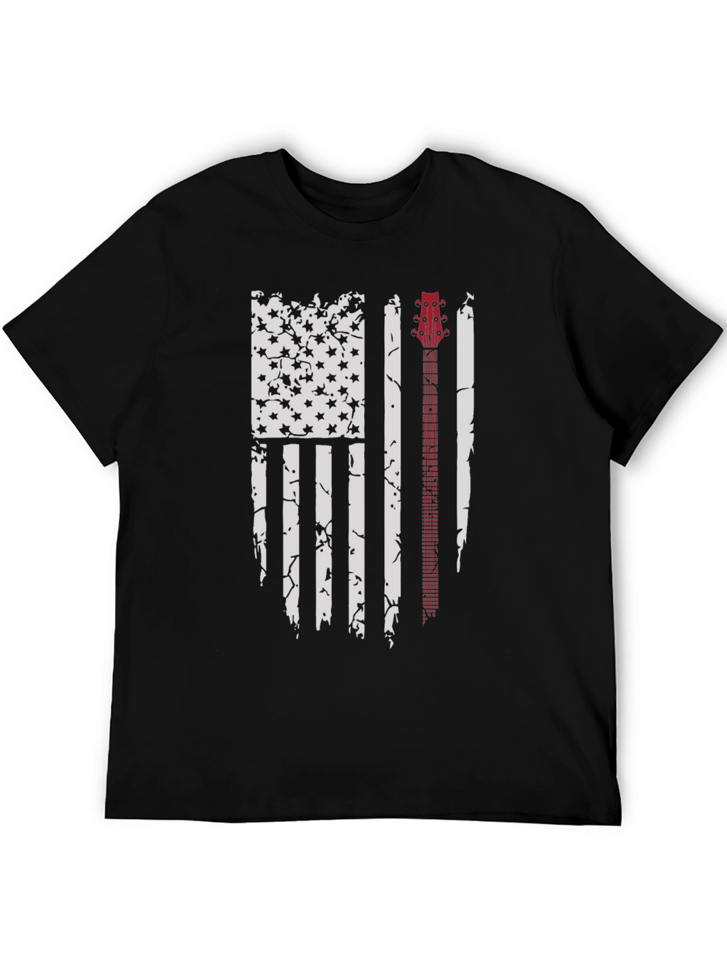Guitar Flag Distressed Graphic Tee