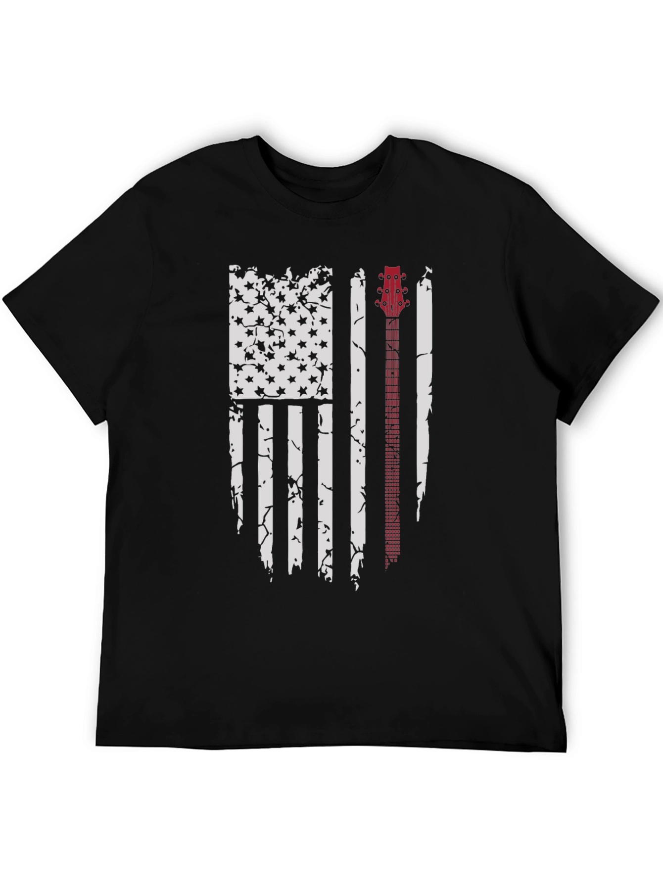Guitar Flag Distressed Graphic Tee
