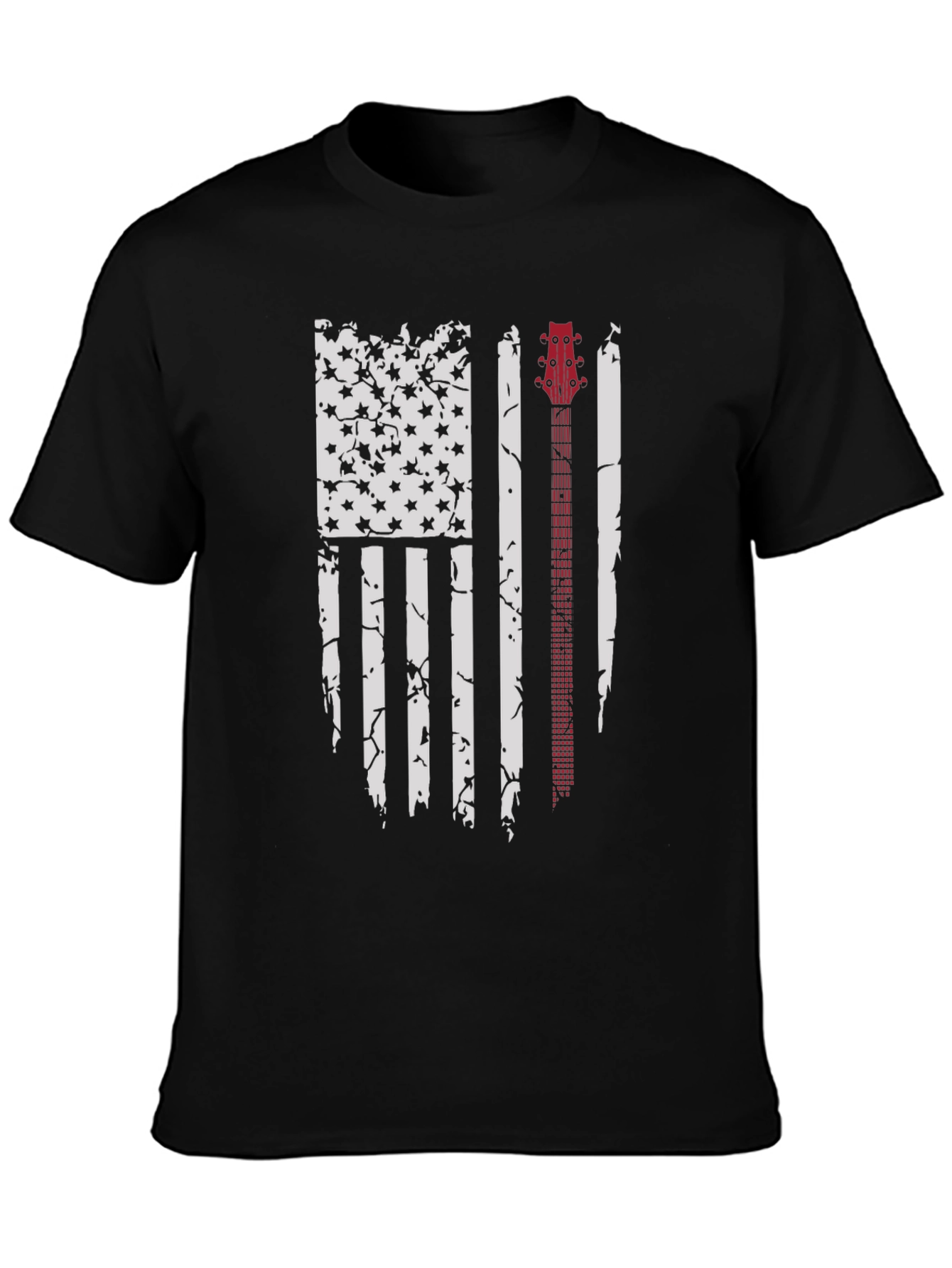 Guitar Flag Distressed Graphic Tee
