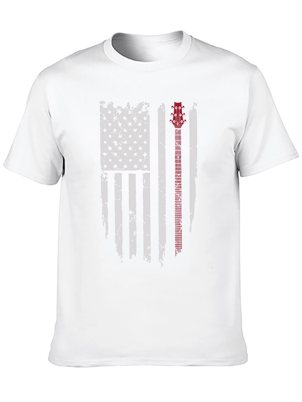 Guitar Flag Distressed Graphic Tee