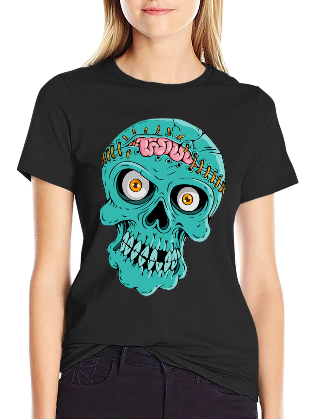 Zombie Skull T-Shirt - Unique Halloween Design