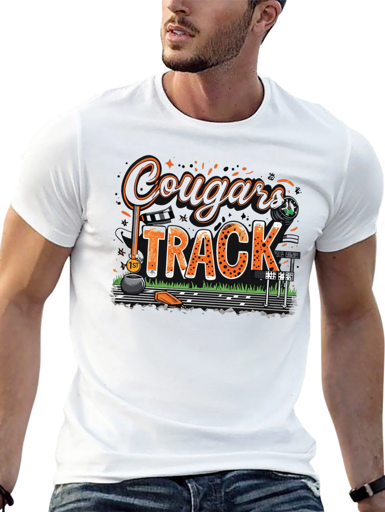 Cougars Track T-Shirt - Black