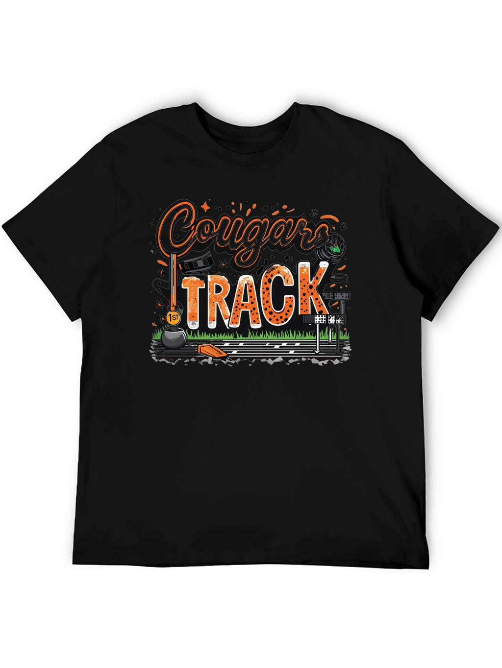 Cougars Track T-Shirt - Black