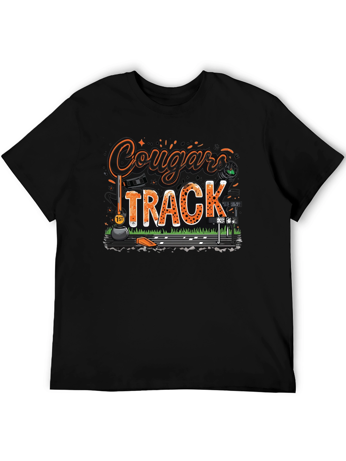 Cougars Track T-Shirt - Black