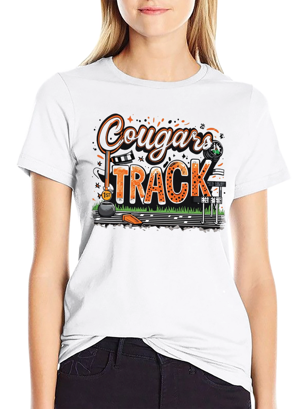 Cougars Track T-Shirt - Black