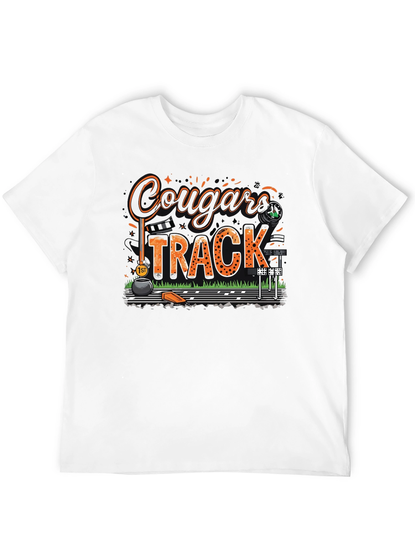 Cougars Track T-Shirt - Black
