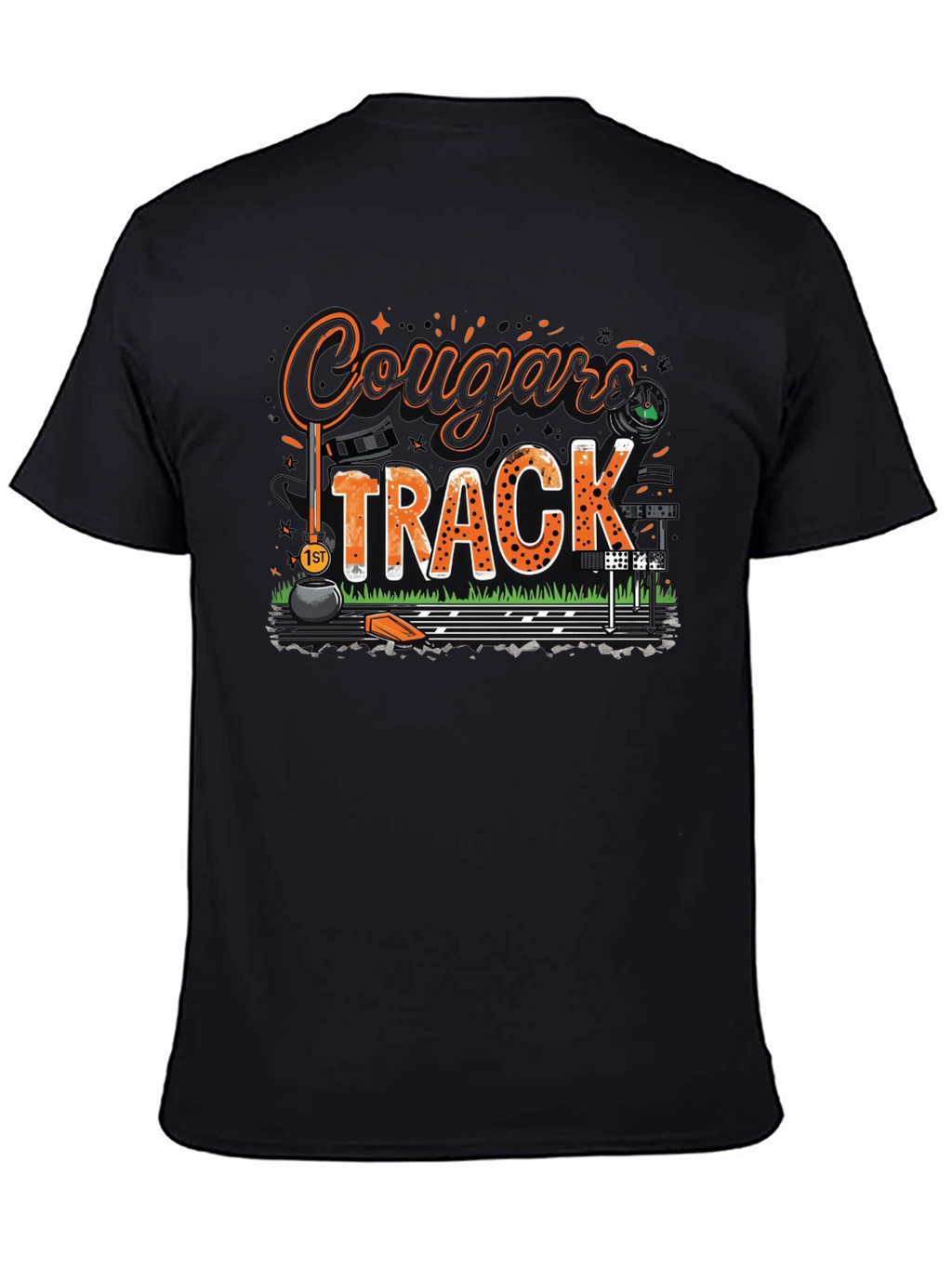 Cougars Track T-Shirt - Black