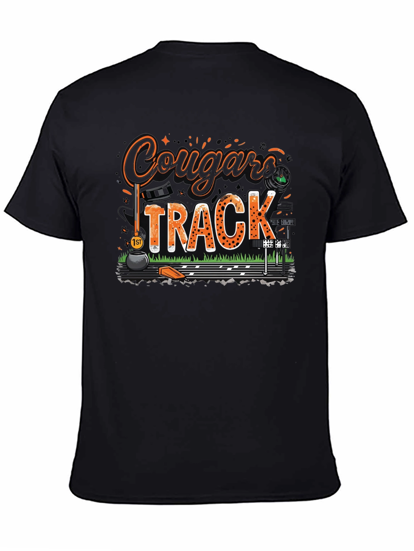 Cougars Track T-Shirt - Black