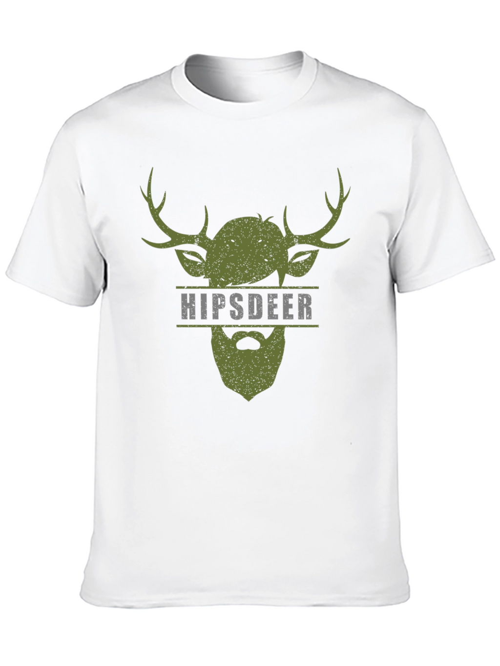 Hipster Deer Graphic Tee - Mens Black T-Shirt