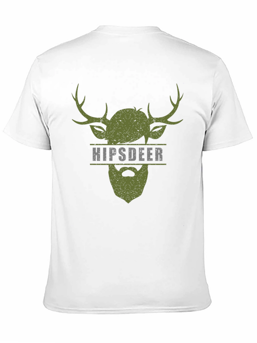 Hipster Deer Graphic Tee - Mens Black T-Shirt