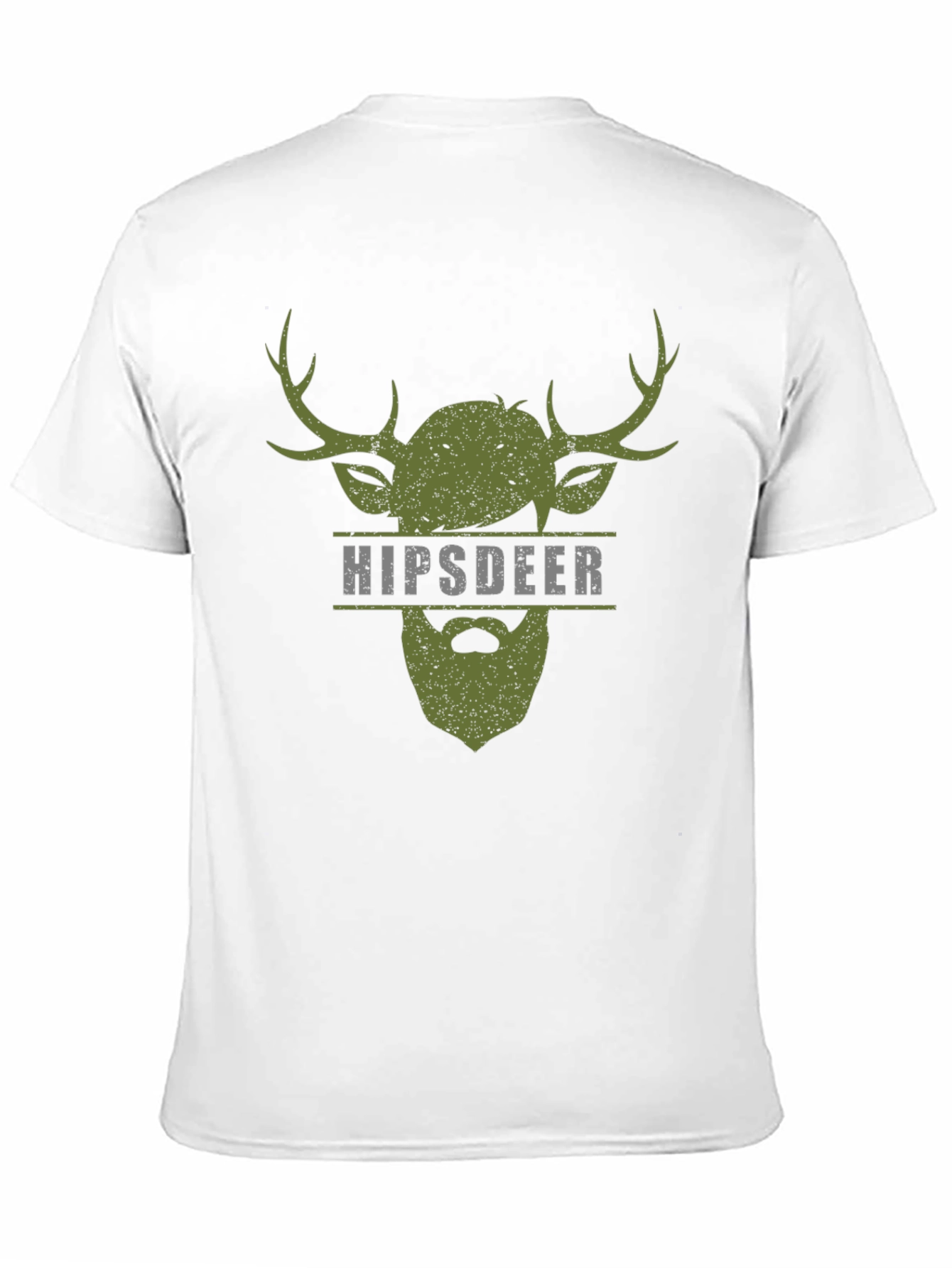 Hipster Deer Graphic Tee - Mens Black T-Shirt