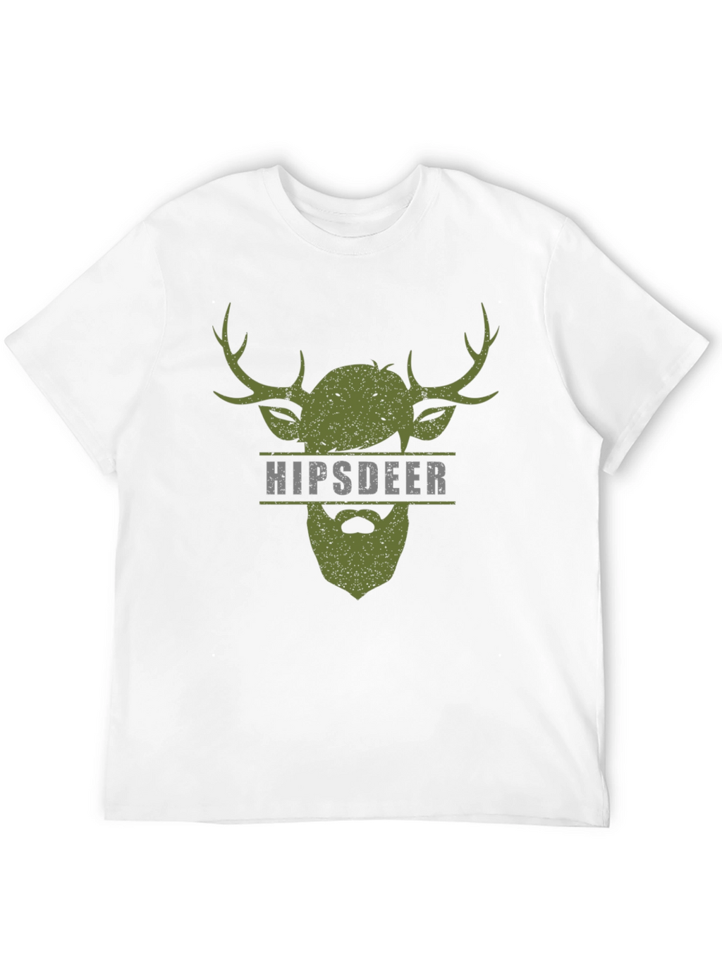 Hipster Deer Graphic Tee - Mens Black T-Shirt