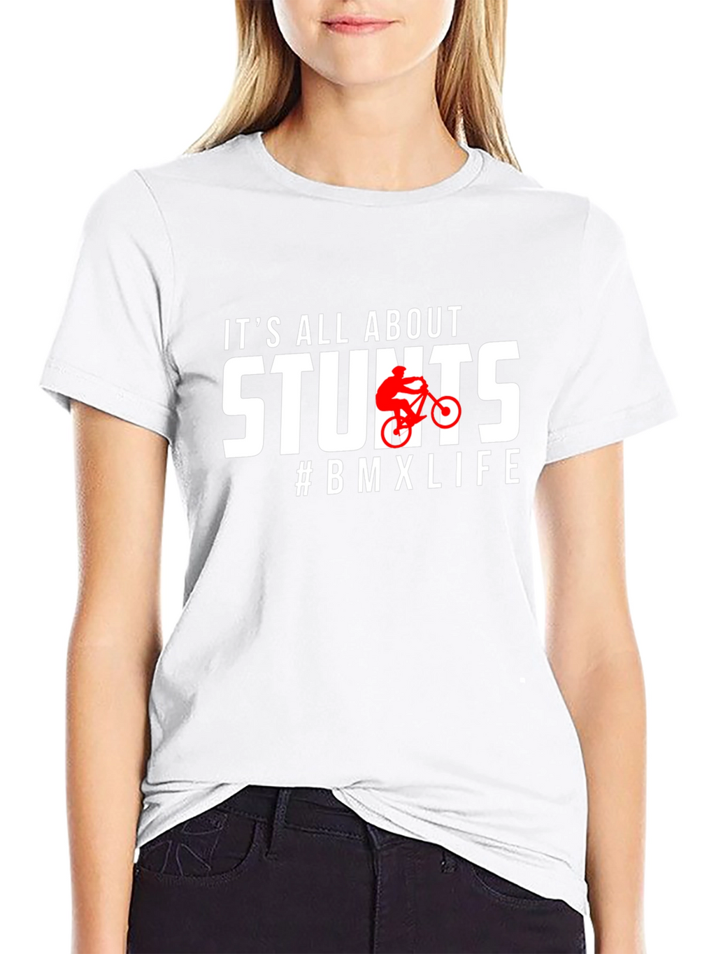 Stunts BMX Life Graphic Tee - Black Cotton