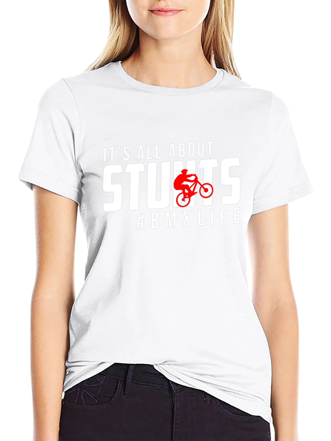 Stunts BMX Life Graphic Tee - Black Cotton