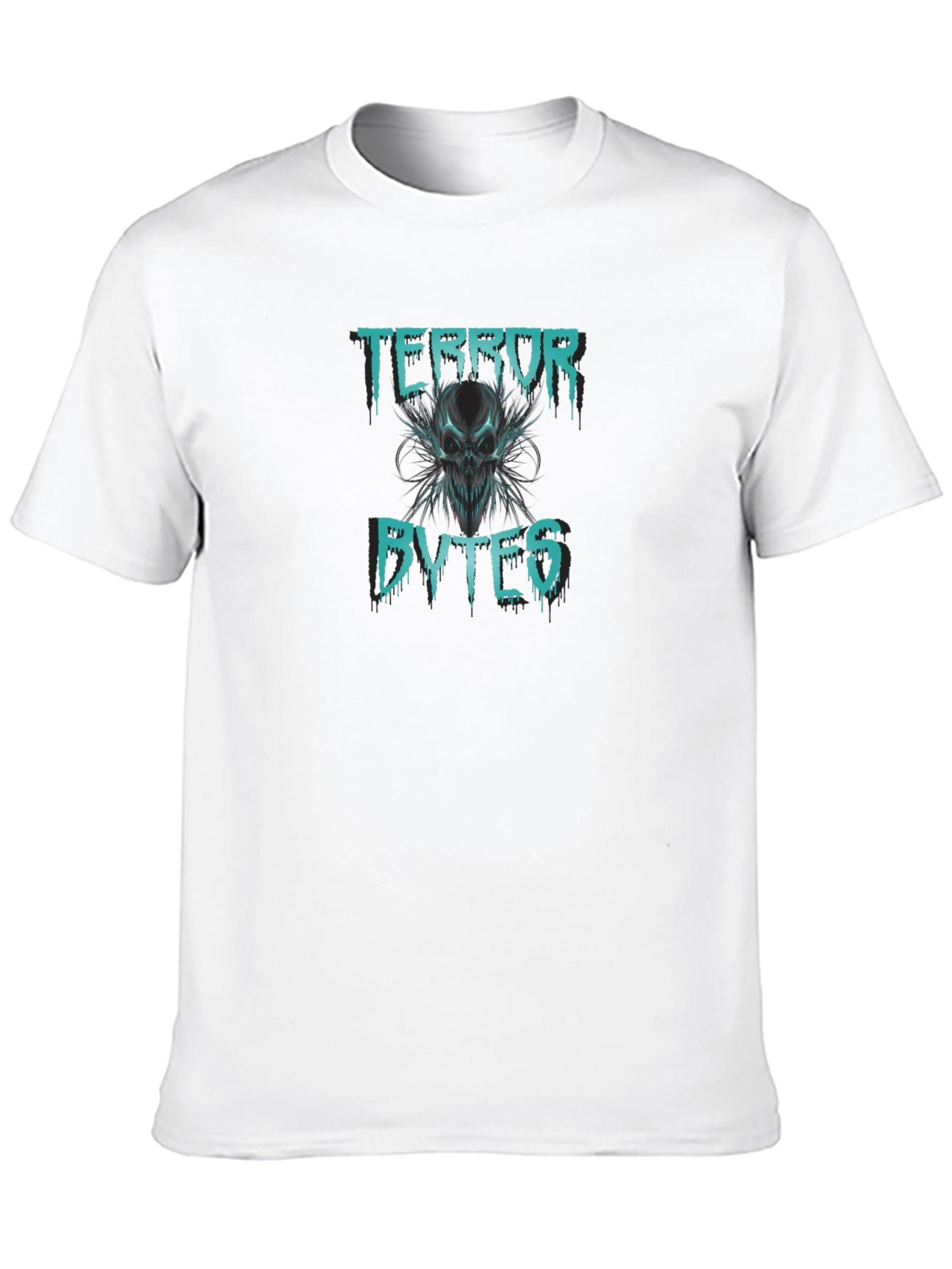 Terror Bytes Graphic Print Black T-Shirt