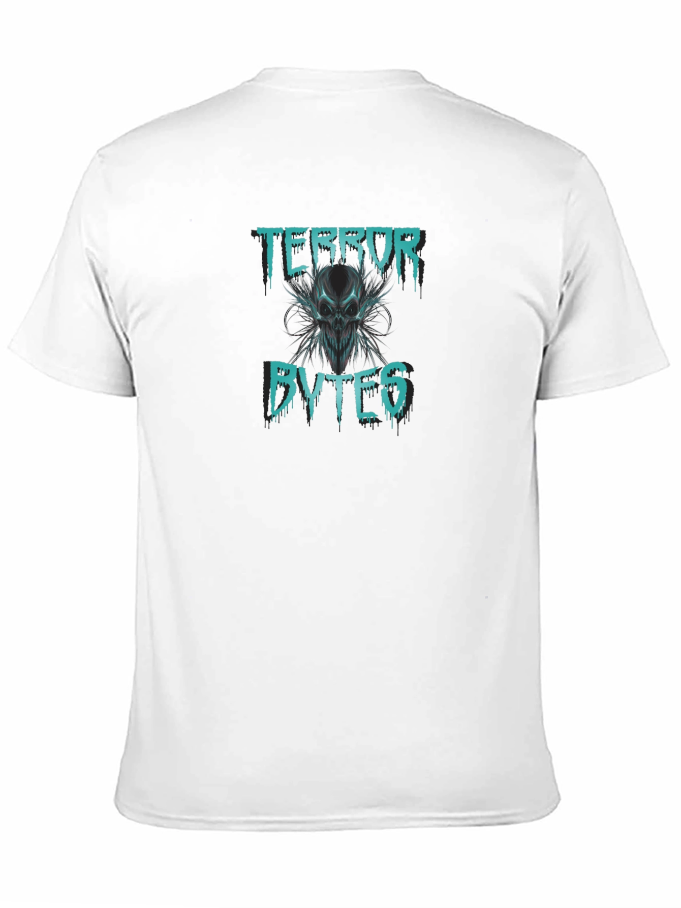 Terror Bytes Graphic Print Black T-Shirt