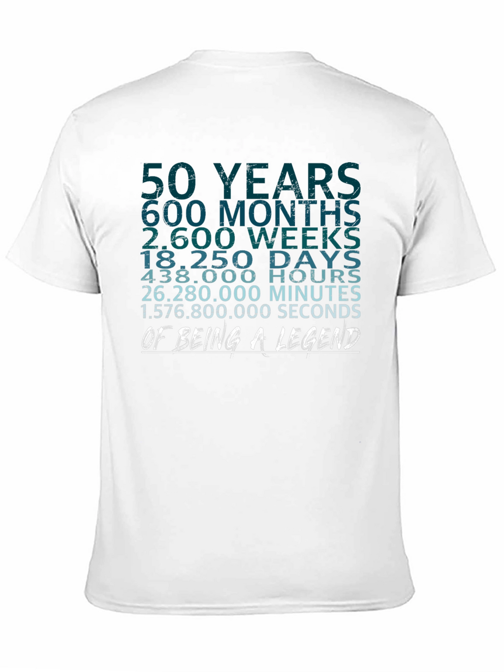 50 Years of Being A Legend Black Graphic Tee