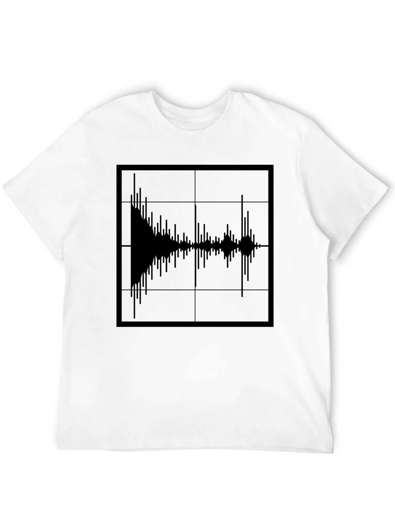 Sound Wave Graphic Tee - Modern Black T-Shirt