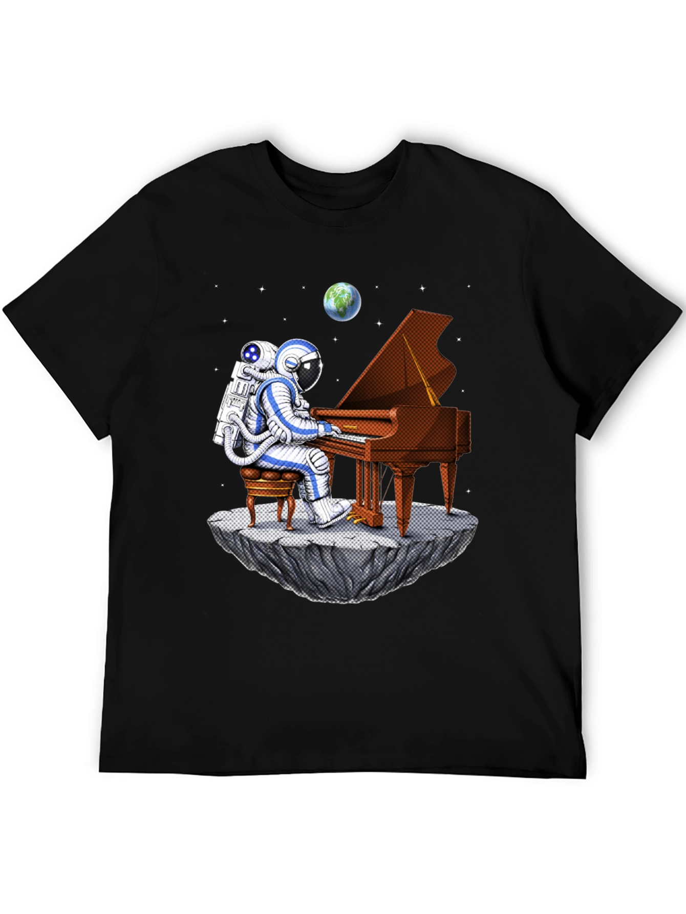 Astronaut Piano Player Graphic Tee
