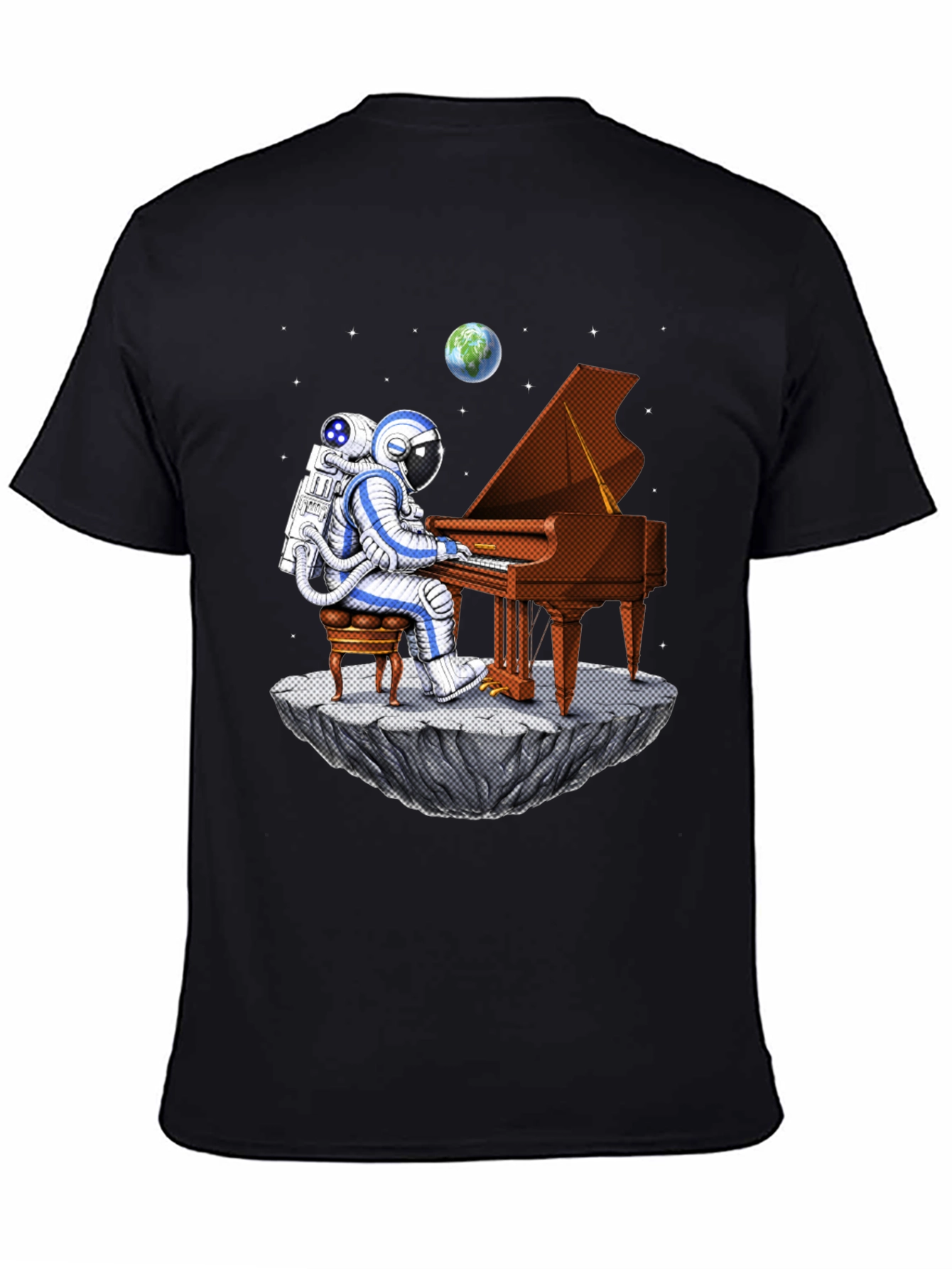 Astronaut Piano Player Graphic Tee