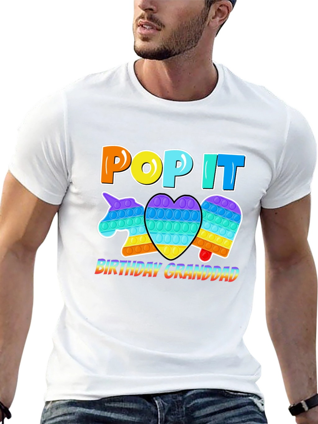 Pop It Birthday Granddad T-Shirt