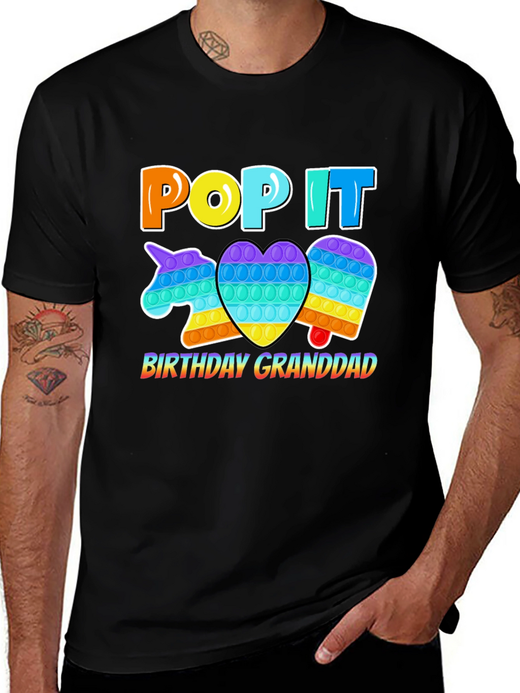 Pop It Birthday Granddad T-Shirt